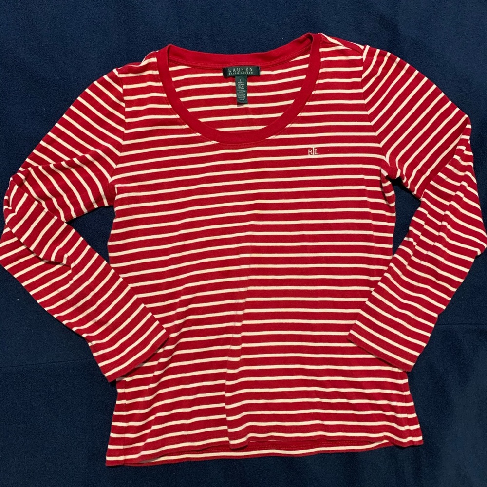 Ralph lauren classic stripped long sleve tee